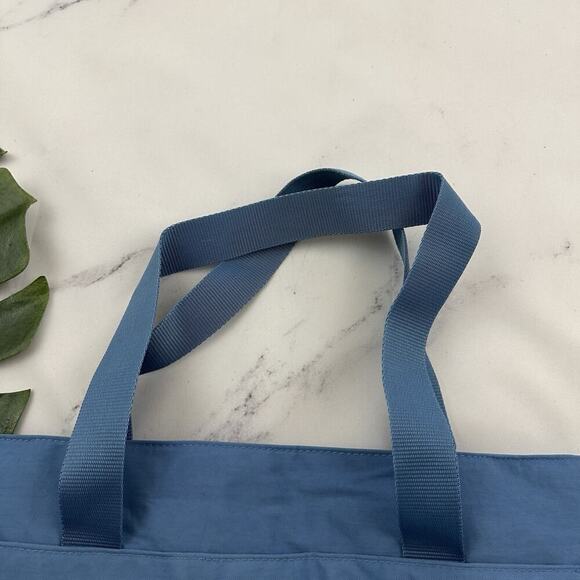 Baggallini Tote Shoulder Bag Purse Light Blue Nylon Zipper Pockets Large - Picture 2 of 7